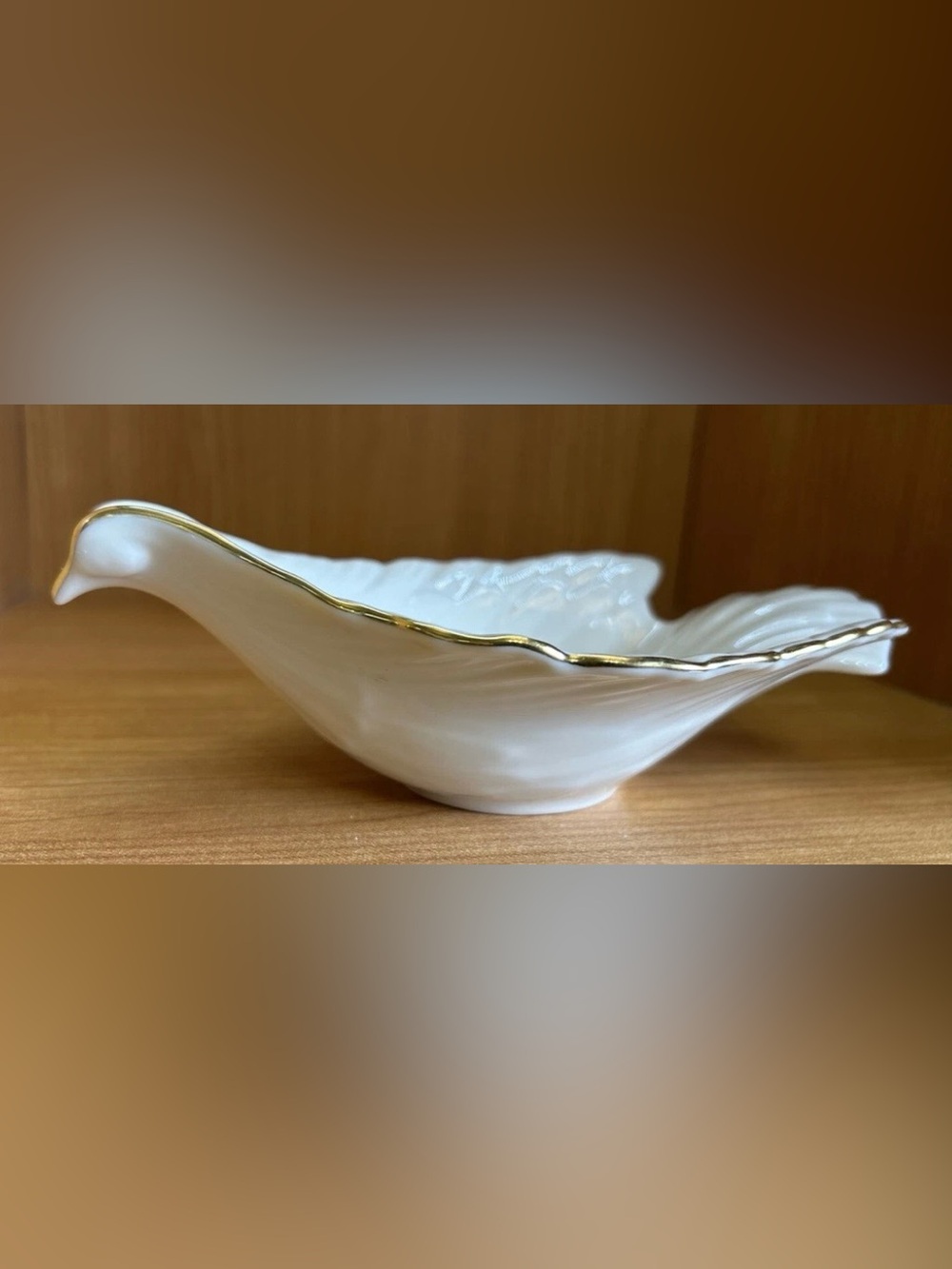 Lenox Dove Bowl Porcelain with 24k Gold Rim